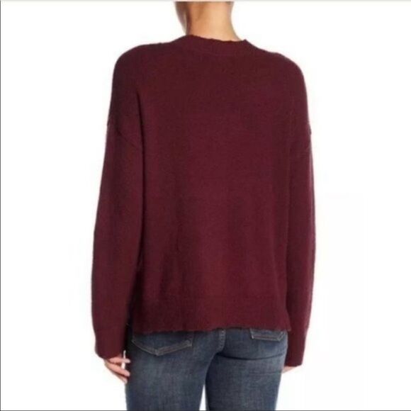 NWT Melrose & Market Burgundy V-Neck Sweater - Picture 2 of 6